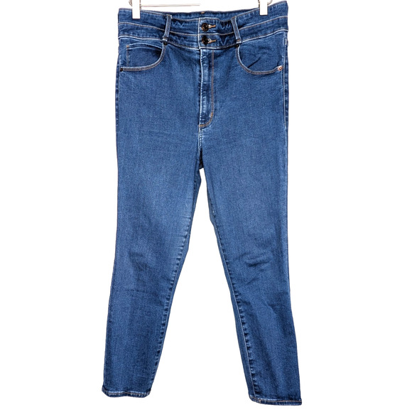 Abercrombie & Fitch Womens Ultra High Rise Dark Rinse Stretch Denim Jean 30 - Picture 1 of 7